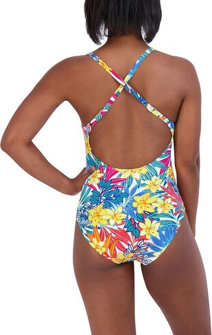 Caribbean Joe Women's Standard Shirred One Piece Swimsuit Tummy Control Quick Dry Removable Cup Adjustable Strap Bathing Suit in Saudi Arabia