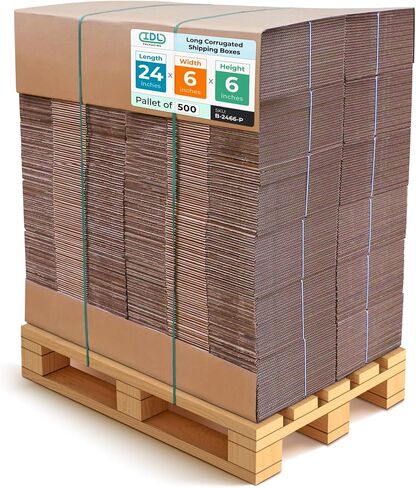 IDL Packaging Long Corrugated Shipping Boxes 24"L x 6"W x 6"H (Pack of 25) - Excellent Choice of Strong Packing Boxes for USPS, UPS, FedEx Shipping - Easy-to-Recycle Cardboard Boxes for Packaging in Saudi Arabia