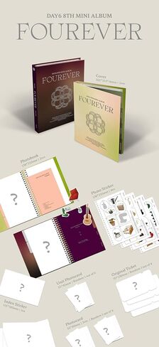 DAY6 FOUREVER 8th Mini Album Contents+Photocard+etc+Tracking Day SIX D6 (Standard Light Green Version) in Saudi Arabia