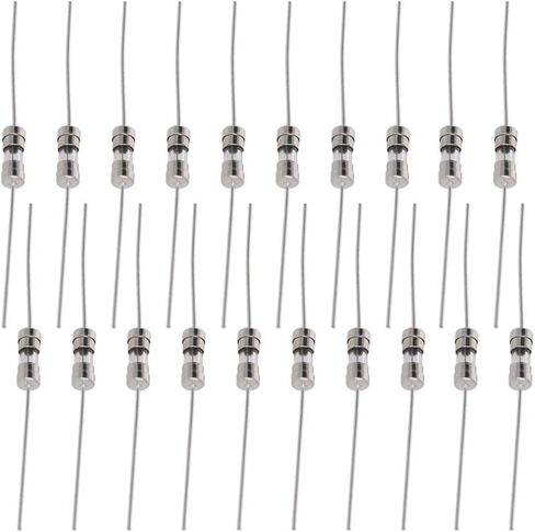 Fielect 20 قطعة أنبوب زجاجي صمامات محورية مع سلك الرصاص بطيئة النفخ 3.6 × 10 مم 0.25 أمبير 250 فولت صمامات تأخير الوقت لاستبدال أو إصلاح العديد من الأجهزة الإلكترونية المنزلية (T0.25A) in Saudi Arabia