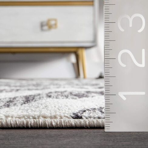 سجادة NuLOOM Royal معاصرة بخطوط الحمار الوحشي، 5x7، أسود in Saudi Arabia