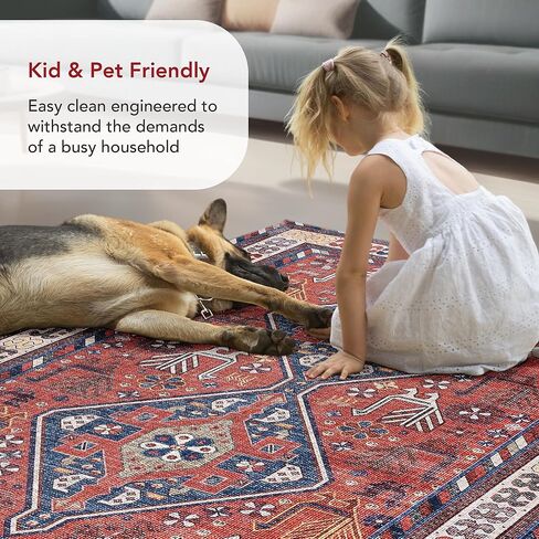 nuLOOM Stella Machine Washable Traditional Tribal Ultra Thin Runner Rug, 2' 6" x 10', Rust in Saudi Arabia