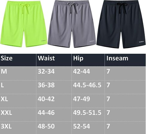 ZONBAILON Mens Gym Athletic Elastic Waist Shorts with Drawstring Deep Pockets 9" Inseam in Saudi Arabia