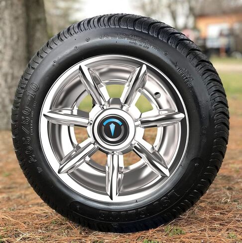 10 inch Golf Cart Wheel Covers,Improved 7 Spoke Chromed Hub Caps for Club Car/E-Z-GO/YA/Star Car/Excar and Other Models.(Set of 4) in Saudi Arabia