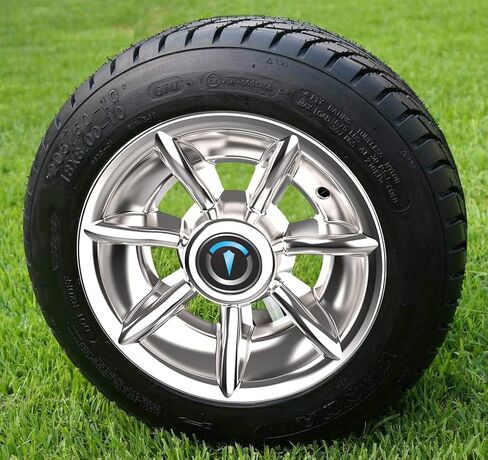 10 inch Golf Cart Wheel Covers,Improved 7 Spoke Chromed Hub Caps for Club Car/E-Z-GO/YA/Star Car/Excar and Other Models.(Set of 4) in Saudi Arabia