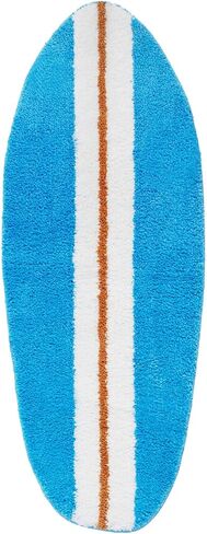 Surfboard Rug, Surfboard Shaped Bath Mat for Y2K Room Decor, Non-Slip Flocking Hypebeast Carpet for Living Room Decor, Stussy Rug Alt Room Decor Soft Doormat for Bedroom (Light Blue) in Saudi Arabia