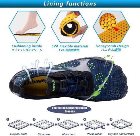 Ansbowey Water Shoes Mens Womens Quick-Dry Lightweight Barefoot Athletic Shoes for Beach Walking, Stream Trekking, Swimming Pool, Snorkeling, Driving, Jogging, Boating in Saudi Arabia