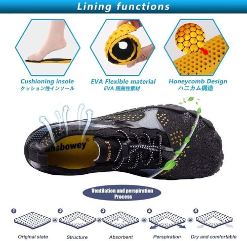 Ansbowey Water Shoes Mens Womens Quick-Dry Lightweight Barefoot Athletic Shoes for Beach Walking, Stream Trekking, Swimming Pool, Snorkeling, Driving, Jogging, Boating in Saudi Arabia