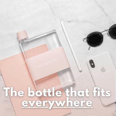 Flat Water Bottle 13 oz, Leak Proof and Slim Water Bottle Design,The Purse Water Bottle, Cute Water Bottles made for Women and Men, BPA Free Square Water Bottle in Saudi Arabia