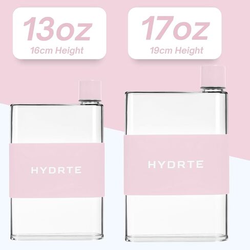 Flat Water Bottle 13 oz, Leak Proof and Slim Water Bottle Design,The Purse Water Bottle, Cute Water Bottles made for Women and Men, BPA Free Square Water Bottle in Saudi Arabia