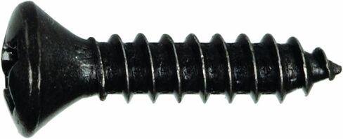 44652 10-Inch x 2-Inch Oval Head Phillips Sheet Metal Screw, 10-Pack , black in Saudi Arabia