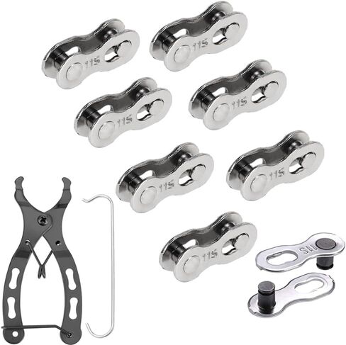 8 Pairs Reusable Bicycle Missing Link + Bike Chain Plier for 6/7/8/9/10/11 Speed in Saudi Arabia