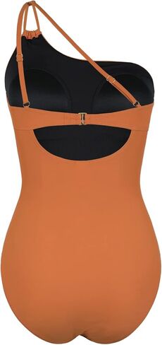 بدلة سباحة قطعة واحدة بكتف واحد من Coastal Rose للنساء، ملابس سباحة مكشكشة للتحكم في البطن، بدلة استحمام رافعة للأعلى in Kuwait