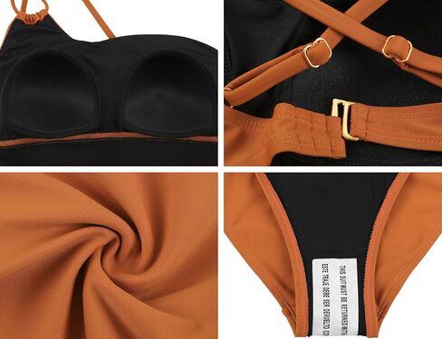 بدلة سباحة قطعة واحدة بكتف واحد من Coastal Rose للنساء، ملابس سباحة مكشكشة للتحكم في البطن، بدلة استحمام رافعة للأعلى in Kuwait