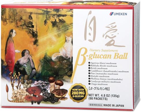 Beta Glucan - Immune Boost, Mushroom Extract, Dietary Supplement, 30 Packets, 1 Month Supply in Saudi Arabia