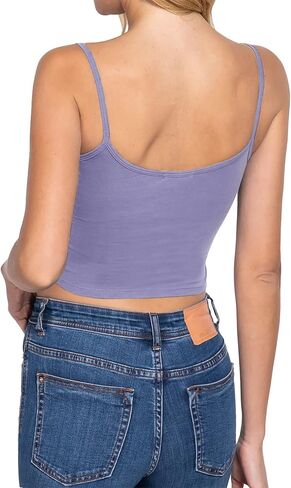 Womens Basic Yoga Cotton Longline V-Neck Padded Sports Bra Cami Crop Top in Saudi Arabia