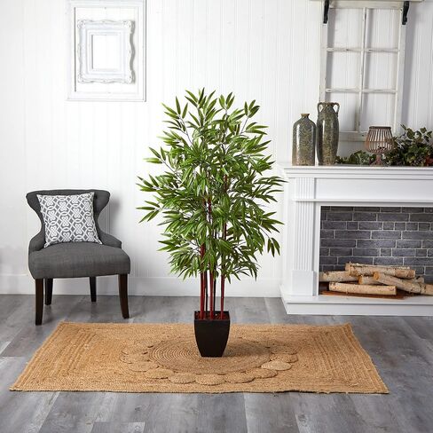 Nearly Natural 5ft. Bamboo Silk Tree with Planter in Saudi Arabia