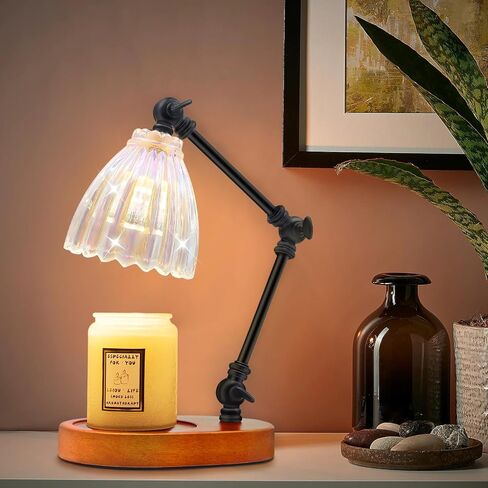 Candle Warmer Lamp, Dimmable Flower Candle Lamp with Timer Dimmer Electric Candle Lamp with 2 Bulbs Gifts for Mom, Her Height Adjustable Wax Melt Warmer for Scented Candle Jars Bedroom Home in Saudi Arabia