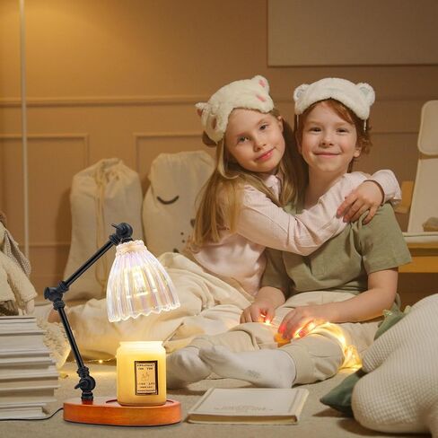 Candle Warmer Lamp, Dimmable Flower Candle Lamp with Timer Dimmer Electric Candle Lamp with 2 Bulbs Gifts for Mom, Her Height Adjustable Wax Melt Warmer for Scented Candle Jars Bedroom Home in Saudi Arabia