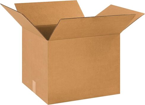 BOX USA 18 × 16 × 14 صندوق من الورق المقوى المموج، متوسط ​​18 بوصة طول × 16 بوصة عرض × 14 بوصة ارتفاع، حزمة من 25 | الشحن، التعبئة والتغليف، النقل، صندوق تخزين للمنزل أو العمل، صناديق كبيرة بالجملة قوية in Saudi Arabia