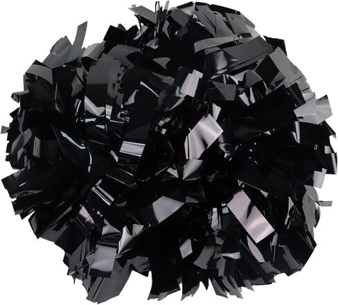 2 Pack 6 Inches Metallic Cheerleader Pom Poms with Baton Handle, Cheerleading Poms Cheer Pom Pom, Cheering Pom Poms for Team Spirit Sports Dance Party Cheering Kids Adults(Maroon and Silver) in Kuwait