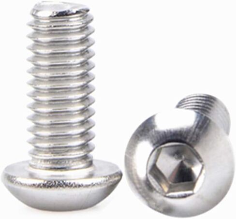 M3x8mm Button Head Hex Socket Cap Screws,Full Thread,304 Stainless Steel Bolts Screws 100pcs (M3x8mm) in Saudi Arabia