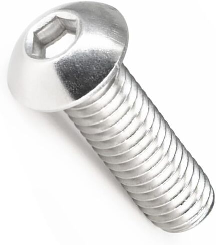 M3x8mm Button Head Hex Socket Cap Screws,Full Thread,304 Stainless Steel Bolts Screws 100pcs (M3x8mm) in Saudi Arabia