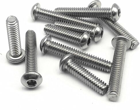 M3x8mm Button Head Hex Socket Cap Screws,Full Thread,304 Stainless Steel Bolts Screws 100pcs (M3x8mm) in Saudi Arabia