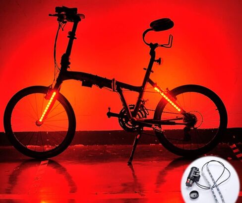Warning Wheel Lights - Rechargeable Decoion Front Rear Wheel Bike Warning Lamp Bicycle Spoke Light in Saudi Arabia