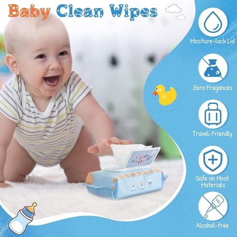 960 Count Baby Wipes Bulk with 2 Pcs Portable Dispenser Baby Wipes Sensitive Baby Wipes Anti Sensitive and Unscented Wipes for Sensitive Skin in Saudi Arabia