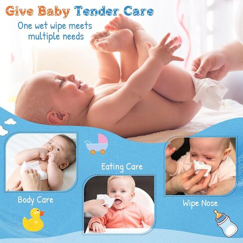 960 Count Baby Wipes Bulk with 2 Pcs Portable Dispenser Baby Wipes Sensitive Baby Wipes Anti Sensitive and Unscented Wipes for Sensitive Skin in Saudi Arabia