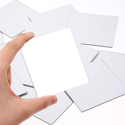 25 Pieces 3 Inches Mini Acrylic Square Mirror Adhesive Small Square Mirror Mini Craft Mirror Tiles for Crafts Wall Door Home Decorations in Saudi Arabia