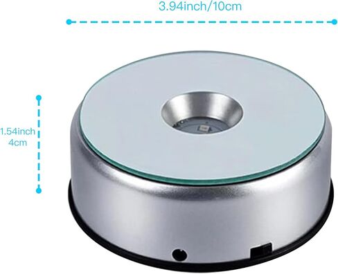 LED 7 Color Rotating Light Crystal Display Base Stand (7 Color Rotating), Display Base for 3D Crystal Photo Glass Art in Saudi Arabia