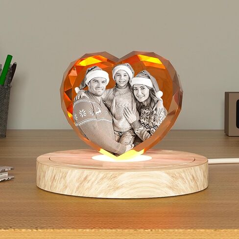 LED 7 Color Rotating Light Crystal Display Base Stand (7 Color Rotating), Display Base for 3D Crystal Photo Glass Art in Saudi Arabia