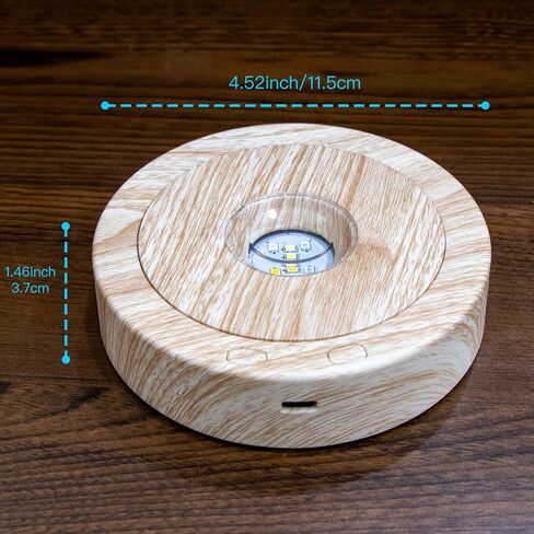 LED 7 Color Rotating Light Crystal Display Base Stand (7 Color Rotating), Display Base for 3D Crystal Photo Glass Art in Saudi Arabia