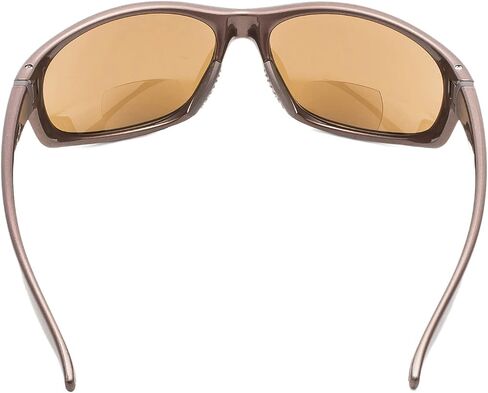 Eyekepper TR90 Unbreakable Sports Bifocal Sunglasses Baseball Running Fishing Driving Golf Softball Hiking Pearly Brown Frame Brown Lens +1.25 in Saudi Arabia