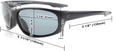 Eyekepper TR90 Unbreakable Sports Bifocal Sunglasses Baseball Running Fishing Driving Golf Softball Hiking Pearly Brown Frame Brown Lens +1.25 in Saudi Arabia