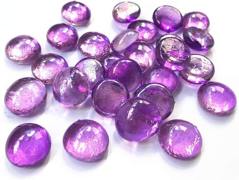 Briliant Shop Flat Pebbles Marbles, 3 Lbs Glass Gems Stone for Vase Fillers, Wedding Table Scatter, Aquarium Fillers Decor, Party Decoration, Crystal Rocks (Approx 300 pcs Royal Blue) in Saudi Arabia