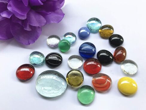 Briliant Shop Flat Pebbles Marbles, 3 Lbs Glass Gems Stone for Vase Fillers, Wedding Table Scatter, Aquarium Fillers Decor, Party Decoration, Crystal Rocks (Approx 300 pcs Royal Blue) in Saudi Arabia