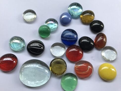 Briliant Shop Flat Pebbles Marbles, 3 Lbs Glass Gems Stone for Vase Fillers, Wedding Table Scatter, Aquarium Fillers Decor, Party Decoration, Crystal Rocks (Approx 300 pcs Royal Blue) in Saudi Arabia