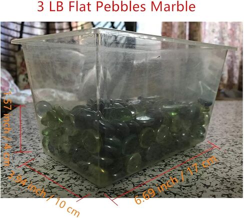 Briliant Shop Flat Pebbles Marbles, 3 Lbs Glass Gems Stone for Vase Fillers, Wedding Table Scatter, Aquarium Fillers Decor, Party Decoration, Crystal Rocks (Approx 300 pcs Royal Blue) in Saudi Arabia