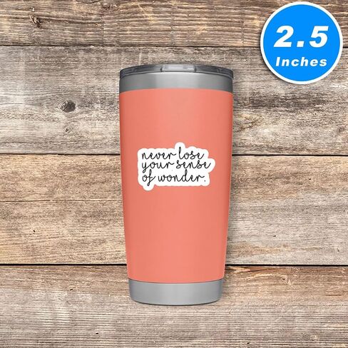 Never Lose A Sense of Wonder Sticker Inspirational Quotes Stickers - 3 Pack - Set of 2.5, 3 and 4 Inch Vinyl Laptop Stickers - for Laptop, Phone, Water Bottle, Car & More Decal (3 Pack) S9350-3Pack in Kuwait