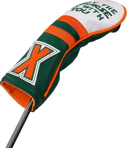 Golf Headcovers Golf Club Head Covers May The Course Be with You Style Premium Leather Driver Fairway(FW) Wood Hybrid(UT) with Number Tags in Saudi Arabia