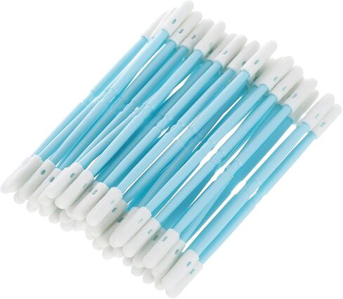 PATIKIL 2.85x0.12 Inch Foam Tip Cleaning Swabs, 200pcs Double Round Cleaning Swabs with Foam Tips for Camera Crafts Electronics Lab, Blue in Saudi Arabia