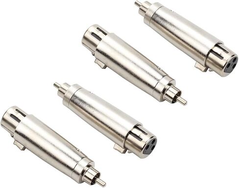 4 قطع XLR أنثى إلى RCA جاك، XLR أنثى إلى RCA ذكر ينطبق على وصلة كابل الصوت ميكروفون DJ خلاط PA محول in Kuwait