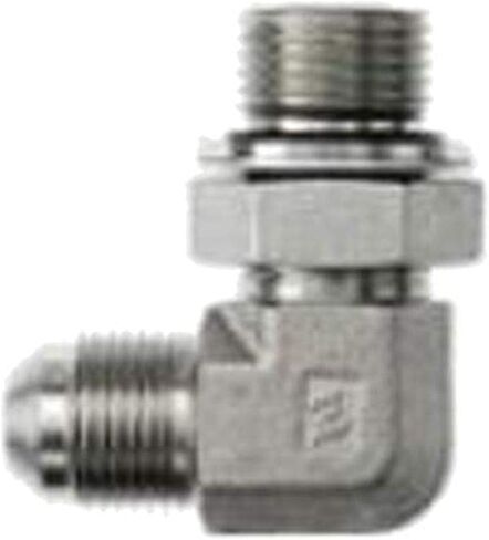 7202-06-04-NWO-FG تركيب محول تحويل الكوع من الصلب 90 درجة، 9/16 بوصة - 18 ذكر JIC x 1/4-19 ذكر BSPP دوار قابل للتعديل in Saudi Arabia