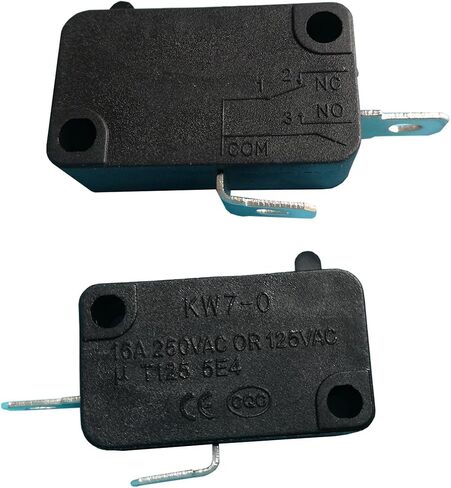 KW7-0 2Pins 16A 125V/250VAC 1NO Electric Microswitch Micro Switches for Microwave Oven Welding Gun Induction Cooker, 6-Pack in Saudi Arabia