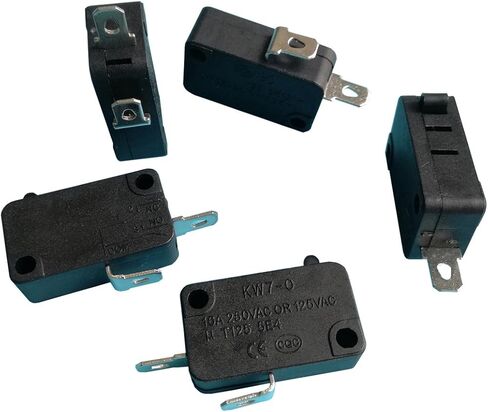 KW7-0 2Pins 16A 125V/250VAC 1NO Electric Microswitch Micro Switches for Microwave Oven Welding Gun Induction Cooker, 6-Pack in Kuwait