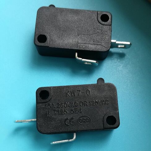 KW7-0 2Pins 16A 125V/250VAC 1NO Electric Microswitch Micro Switches for Microwave Oven Welding Gun Induction Cooker, 6-Pack in Saudi Arabia