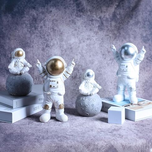 Colias Wing Astronaut Statues Sculpture Figurine Ornament Home Arts and Crafts Desktop Accessories Tabletop Decoration-Stand in Saudi Arabia